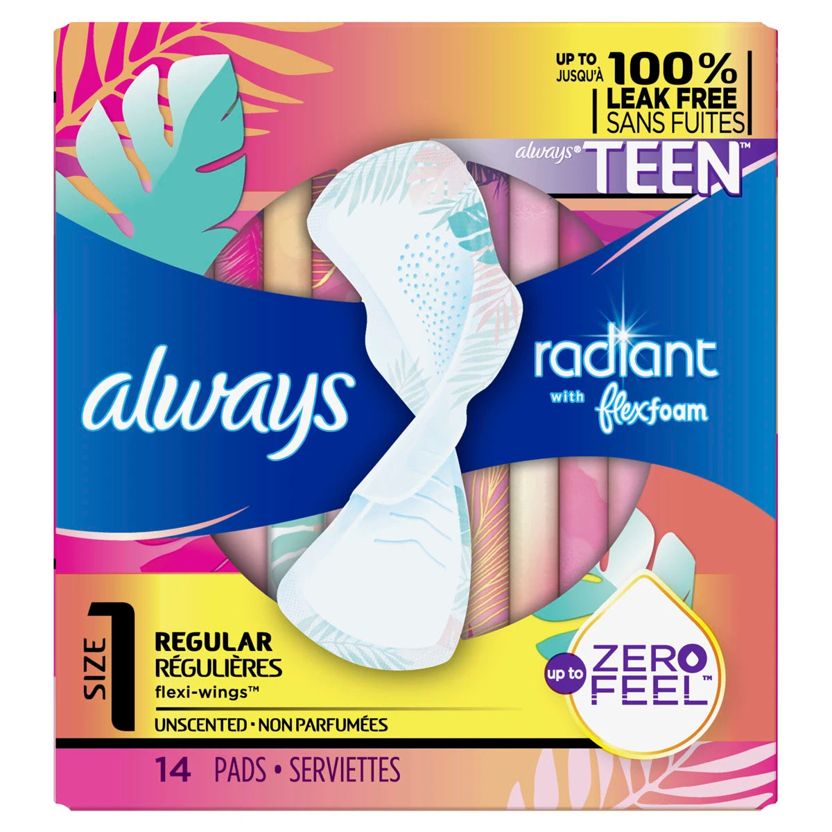Always Regular Maxi Pads with Wings, Unscented : : Health